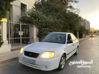  5 هونداي اكسنت 2006 بوضعيه اوتماتك  ممتازة جداً ترخيص وتأمين جديد الله يبارك لصاحب النصيب