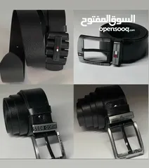  3 أحزمة رجالي ماركات جلد طبيعي
