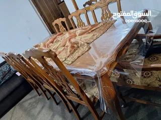 4 طقم سفره +8كراسي دنسوار فضيه