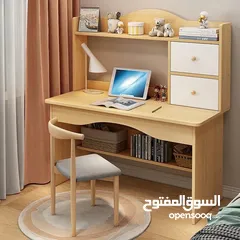  12 مكتب دراسي كامل متكامل مكتب مثالي مع سطح مكتب واسع خشب مقاوم للخدوش وسهل التنظيف والتركيب