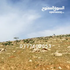  9 قطعة ارض مطلة ومرتفعه مساحة 4 دونم اتفي القنية مقابل مطاعم السمك ومنتجع تل الورد