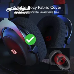  4 Redragon H510 PRO Zeus-X RGB Wireless Gaming Headset - 7.1 Surround Sound سماعات ريدراجون وايرليس