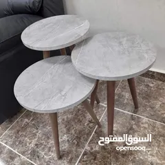 12 طاولات سرفيس 3 قطع ب 15 دينار  الاطقم pvc حراري  مقاوم للمي والرطوبه الخدوش ومكفولين  سارع بالطلب  .