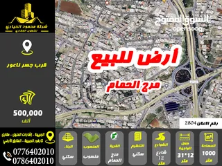  1 رقم الاعلان (2804) ارض سكنية للبيع في منطقة مرج الحمام