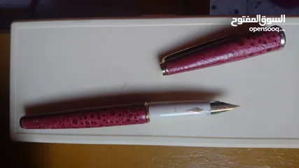  3 قلم حبر ياباني قديم ريشة ذهب عيار 18