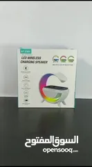 10 Led wireless charging speaker مكبر الصوتLED شحن لاسلكية بالحجم الكبير الاكبر في الأسواق .