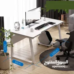  3 مكتب الجيمنج و الالعاب الاحترافي لون ابيض