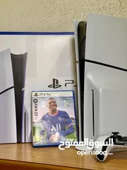  3 Playstation5 Slim disc edition  بلايستيشن فايف سلم مع ايد وفيفا نسخة السيدي