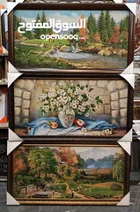  16 براويز وتعليقات وحائط بأقل الاسعار لوحات رسم مرايا غرف سفرة وصالونات وجلوس وأدوات المنزلية يدويا