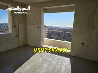  14 شقة فاخرة للبيع 195م+ بلكونة كبيرة لا يمكن التسكير عليها للبيع رام الله المصايف قرب المالية بالعالي
