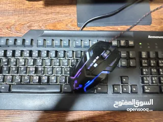  1 ماوس جيمنج +كيبورد lenovo اصلي 100%