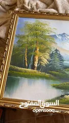  9 برواز عدد 2 بإطار ذهبي رسم يدوي بصورة طبيعية جميلة      00000000000000000000000000000000000000000000