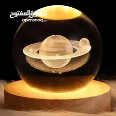  5 كرة زجاجية مضيئة .. هدية فاخرة ومميزة 3D  متوفرة باكثر من 15 تصميم مختلف