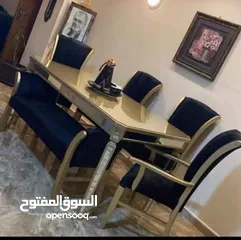  9 سفرة 6 كراسي بسعر الجملة خشب لاتيه وزان متوفر بجميع الالوان والموديلات حسب الطلب للاستفسار