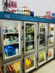  1 ثلاجة عرض 4 ابواب شغالة مية المية  مطور مكيف