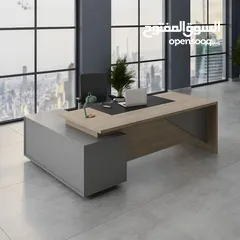  4 مكتب مدير 180سم مع طاولة وسط هدية توصيل مجاني داخل عمان متوفر عدة الوان حسب الطلب