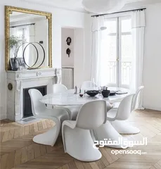  6 4 White Authentic Verner Panton (by Vitra) Chairs.