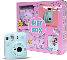  3 Fujifilm Instax Mini 12 Gift Box Album -Blue كاميرا فورية مع فلم و البوم صور و حقيبة