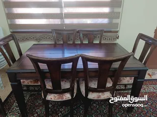  6 طاولة سفرة 8 كراسي بحاله جيده جدا