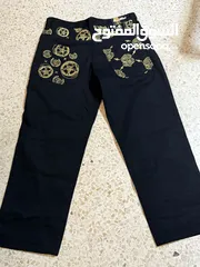  2 بنطلون كارغو مطرز ذهبي فخم جدااا شوف الوصف مهم جدا RARE FIND  Cargo Pants