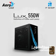  2 باور سبلاي - مزود طاقه لأجهزة الجيمنج بسعة 550 واط من شركة ايروكوول AEROCOOL LUX 550W 80+ BRONZE PSU