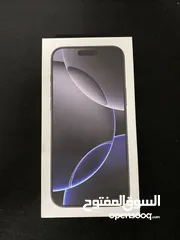  1 iPhone 16 pro max new not used 256g black وراد الشرق الأوسط