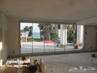 2 عمل بلاكين المنزل بنظام الفولدنج بالاضافه الى شوربوكس جميع اعمال الزجاج والالمنيوم