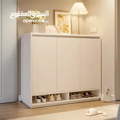 1 خزانة احذية خشبية بطابع  كلاسيكي ايطالي مع رفوف