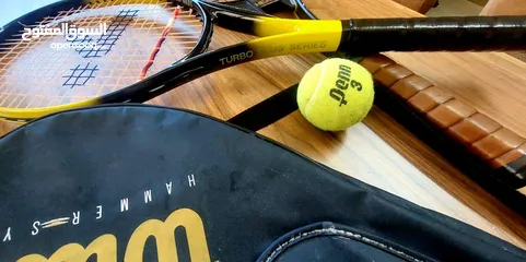  3 طقم مضربي تنس ماركة عالمية أصلية مع شنطة وكرة