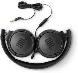  5 سماعات JBL اصلي كيبل مع مايكروفون Jbl Tune 500 Headband with Black Wire Headphones and Microphone
