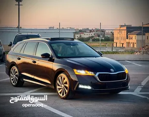  4 سكودا اكتافيا ستيشن /2020 اتوماتيك ماتور 2000 ديزل فل الفل  فتحة سقف بانوراما الشكل آلجديد