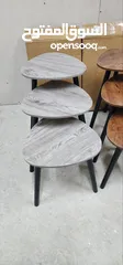  4 طقم من 3 طاولات متداخلة بتصاميم هندسية أنيقة تناسب كل ديكور، سواء مودرن أو كلاسيك