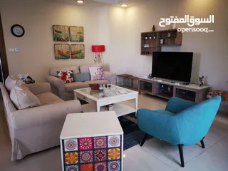  5 شقة ارضيه فخمة مفروشة للايجار في عبدون .. مع ترس مساحة(120م) //2نوم
