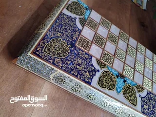  16 First class Iranian inlaid backgammon board with special paintings with the best quality of wood and