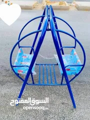  1 مرجيحة مزدوجة للاطفال   تمنح الطفل جوا من المتعة واللعب  مرجيحه حديد بمواصفات عاليه وتصنيع
