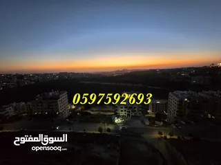  20 شقة فاخرة للبيع 195م+ بلكونة كبيرة لا يمكن التسكير عليها للبيع رام الله المصايف قرب المالية بالعالي
