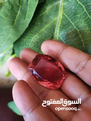  24 لخاتم حجركريم ياقوت روبي طبيعي خام أفريقيا اصلي