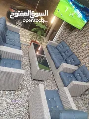  1 جلسات خارجي طقم راتان طقم حدائق طقم خارجي طقم ترس