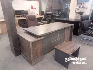  17 ‏مكتب مدير متميز   مكتب + الجانبية مع طاولة أمامية مقياس مترين