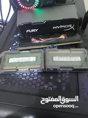  8 رامات ddr3  لابتوب و بي سي جيمينج و ddr4 بي سي  جيمينج التفاصيل الباقية بالوصف