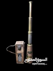  6 منظار نحاس بحري حجم كبير مع حقيبته الجلديه