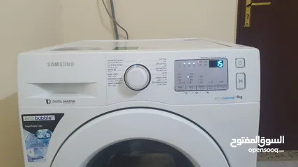  3 Samsung Washing machine ECO bubble 9kg inverter technology 15 minutes quick eco wash fully automatic