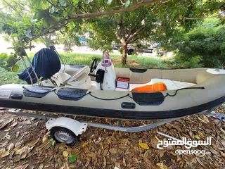  3 Rigid Inflatable Boat - 5 Meters With 50HP Mercury Engine (4 Stroke) Steering Compatible