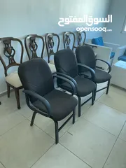  6 كراسي سفره وكراسي مكتب