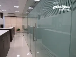  6 office glass partition 10/12 mm temperd glass