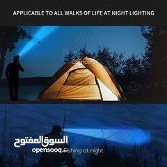  4 مصباح رأس LED مع بطارية قابلة لإعادة الشحن عبر USB،