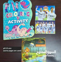  6 books and stories for kids, some colouring books