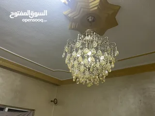  1 ثريات عدد 3 كريستال بحاله ممتازه