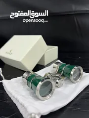  3 Rolex Green Opera Glasses Binoculars with Box & Pouch – Rare Collectible Accessory