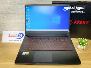  1 لابتوب گيمنگ msi كور i5 جيل عاشر كارت شاشة GTX 1650 رام 16 هارد 512